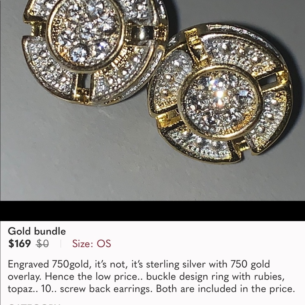 Diam screwback earrings